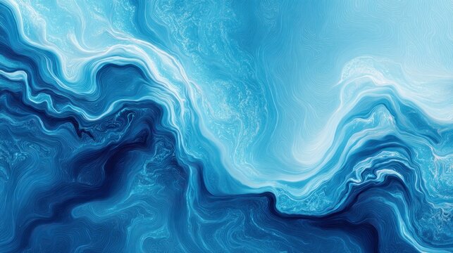 Abstract blue and white swirling patterns resembling ocean currents or marble textures