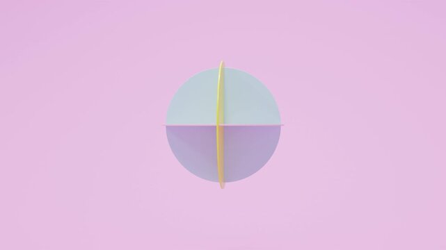 Abstract 3D animation with colorful plates in vivid neon colors, modern geometric composition, realistic digital render, seamless contemporary motion background for creative visual projects