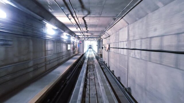 Trainride on the Aerotrain airport Dulles Washington