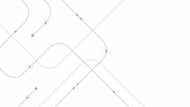 Abstract geometric Circuit connect lines and dots.Simple technology graphic background. Motion graphics of network technology and Connection concept.