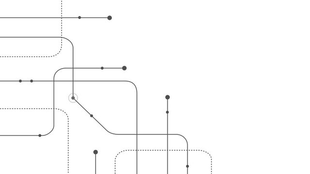 Abstract geometric connect lines and dots.Simple technology graphic background. Motion graphics of network technology and Connection concept.