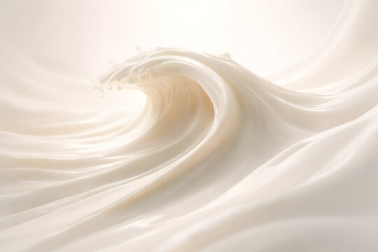 Cream silk wave swirl abstract flowing texture background