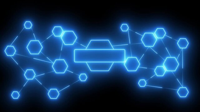 Ai tools or neon box. Multi function for Agentic AI technology motion background. Multi agent AI systems, Automate daily Tasks Smart AI solutions improve efficiency, Automate repetitive work 4k video.