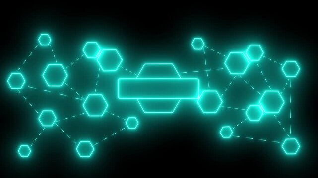 Ai tools or neon box. Multi function for Agentic AI technology motion background. Multi agent AI systems, Automate daily Tasks Smart AI solutions improve efficiency, Automate repetitive work 4k video.
