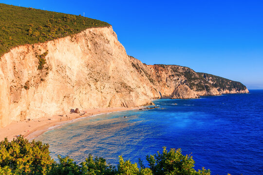 Lefkada, Greece. Porto Katsiki beach, Ionian islands.