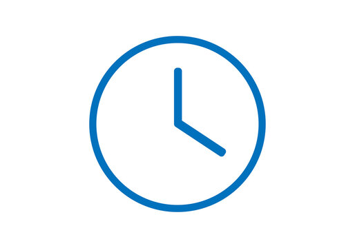 blue clock icon transparent background