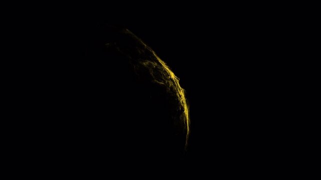 Abstract Glowing Yellow Light Streak Motion Effect.