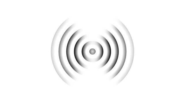 Radio waves waves background. network tower produced radio wave concept. Radio Waves in Circle Form, Radio wave signal animated background. Motion graphics of signal identification area