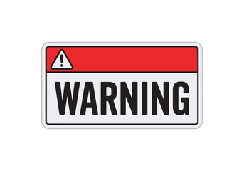Obraz premium Warning Sign Board Label Icon Vector Illustration Isolated on White Background