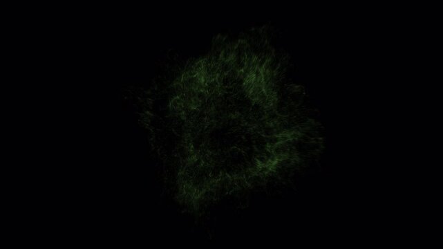Glowing celestial orb shimmering in deep dark night sky.