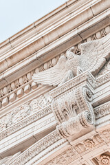 Obraz premium Up Close detail of the Washington Square Park Arch Gate in Manhattan, New York City.