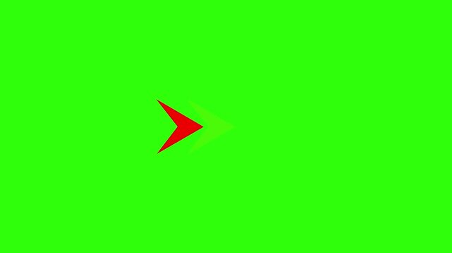 Arrow loop animation direction concept.Colorful arrow icon concept.Arrow direction sign animation.
