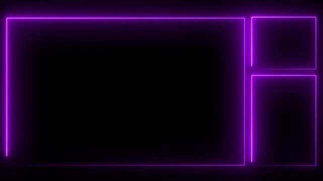 Live streaming neon text frame animation box frame neon frame live streaming game live Stream overlay animation. 4k motion video.