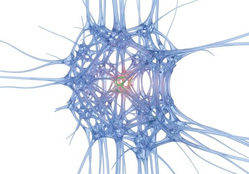 Neuron illustration with dendrites and axons