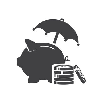Piggy bank icon. Piggy bank savings icon. Vector illustration.