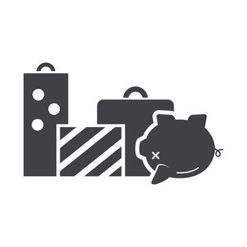Piggy bank icon. Piggy bank savings icon. Vector illustration.