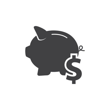 Piggy bank icon. Piggy bank savings icon. Vector illustration.