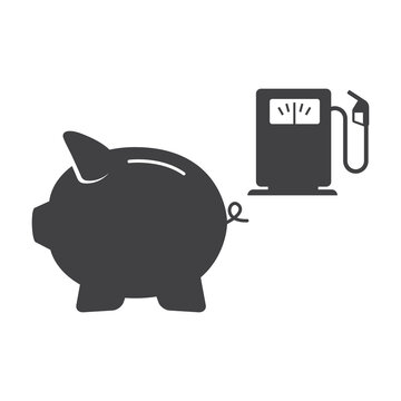 Piggy bank icon. Piggy bank savings icon. Vector illustration.