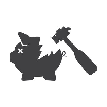 Piggy bank icon. Piggy bank savings icon. Vector illustration.