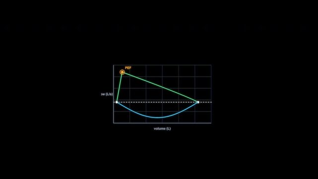 Normal Spirometry Flow Volume Loop Animation Clean No Text Alpha Channel 4K