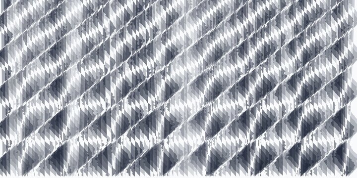 Abstract gray and white diagonal pattern with sharp geometric shapes and textural elements