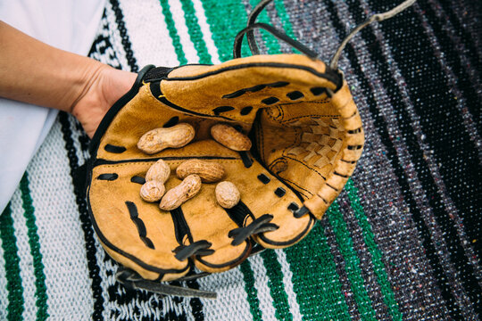 Baseball Mitt with Peanuts