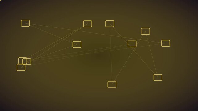 Abstract network connection animation 4k background, with glowing nodes, and lines for, digital technology and, data communication concepts
