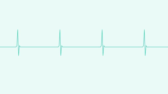 Ekg heartbeat monitor pulse line animation on minimalist 4k background, medical