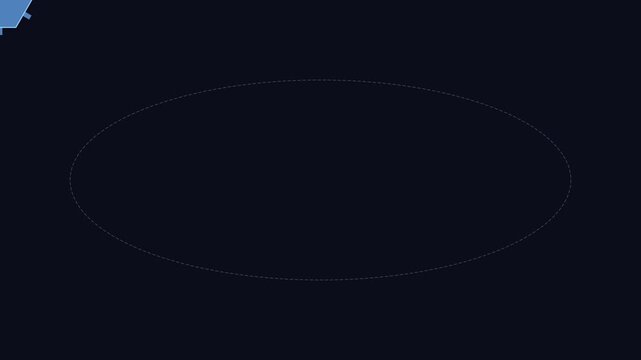 Minimalist abstract dark blue 4k background, with subtle pulsing, circular line animation