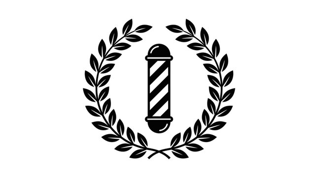 Luxury grooming logo barber pole 202607111216