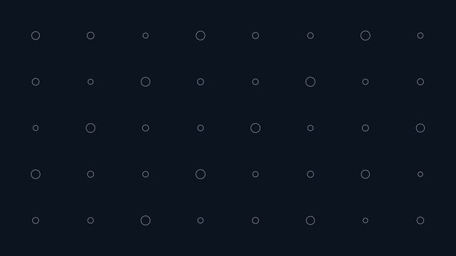 Minimalist abstract animation 4k background, with pulsing geometric, circles and dark, motion pattern