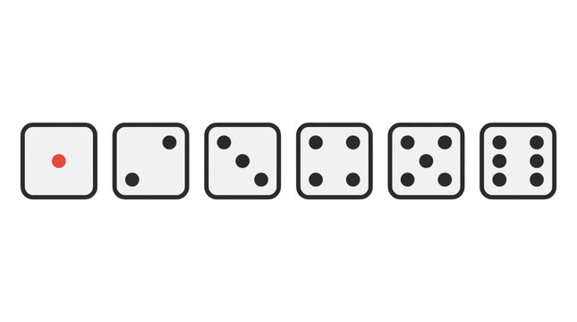 SVG vector dice icon set