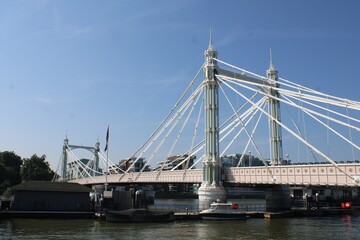 Fototapeta premium Albert Bridge, Chelsea, London.