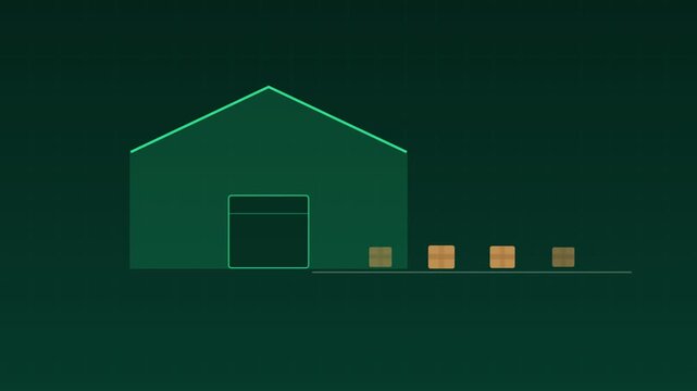 Animated Warehouse packages logistics distribution jade logistics loop