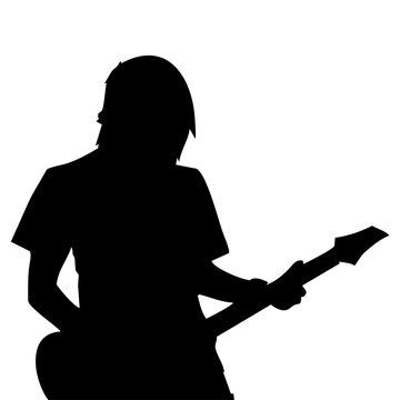 Tocando la guitarra el&eacute;ctrica
