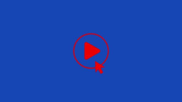 Video player icon triangle shape button icon animation with green background.Play button icon animation on circle.play icon, video play icon for website and mobile design ..