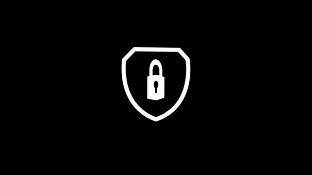 Lock icon Cyber security lock technology privacy concept.