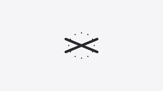 Minimalist animated loading with rotating geometric lines and dots, seamless loop motion for ui and web animation 4k
