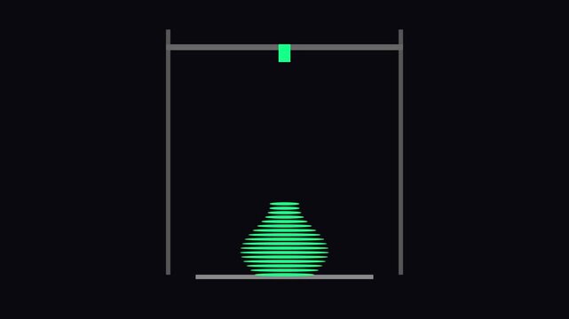3 d printing process animation: digital additive manufacturing of a green vase 4k 3d printing digital fabrication