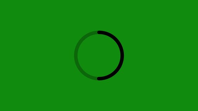 Loading wheel animation. Lower Third Animated spinning load icon with alpha layer transparent background