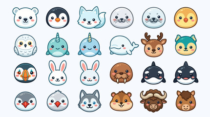 Cute animal faces collection © Iyan