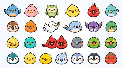 Cute bird characters collection © Jean