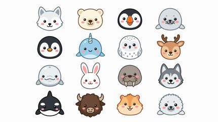 Cute cartoon animal faces collection © KaskusLabs
