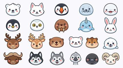 Cute cartoon animal faces collection © KaskusLabs
