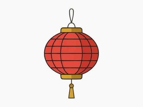 A red Chinese lantern for the concept of culture and tradition.