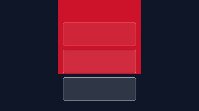 Minimalist red square motion with animation 4k transparent ui boxes for modern interface and digital presentation backgrounds