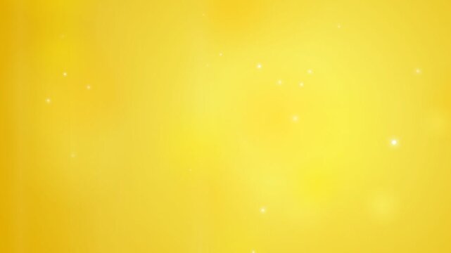 Abstract Yellow Background with Floating Light Particles. Loop. 4K
