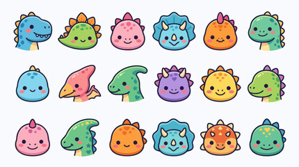 Cute dinosaur characters collection © Miko