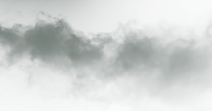 dark fog or smoke effect isolated on transparent white background. Steam explosion special effect. Effective texture of steam, fog, smoke png. Design elements