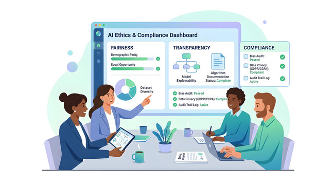 Ai ethics and compliance dashboard for fairness transparency and regulatory adherence